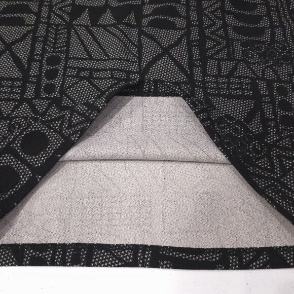 Black Stretch Comfort Pencil Skirt Sm 28-30W Knee Length Geometric Office Career - Picture 12 of 12